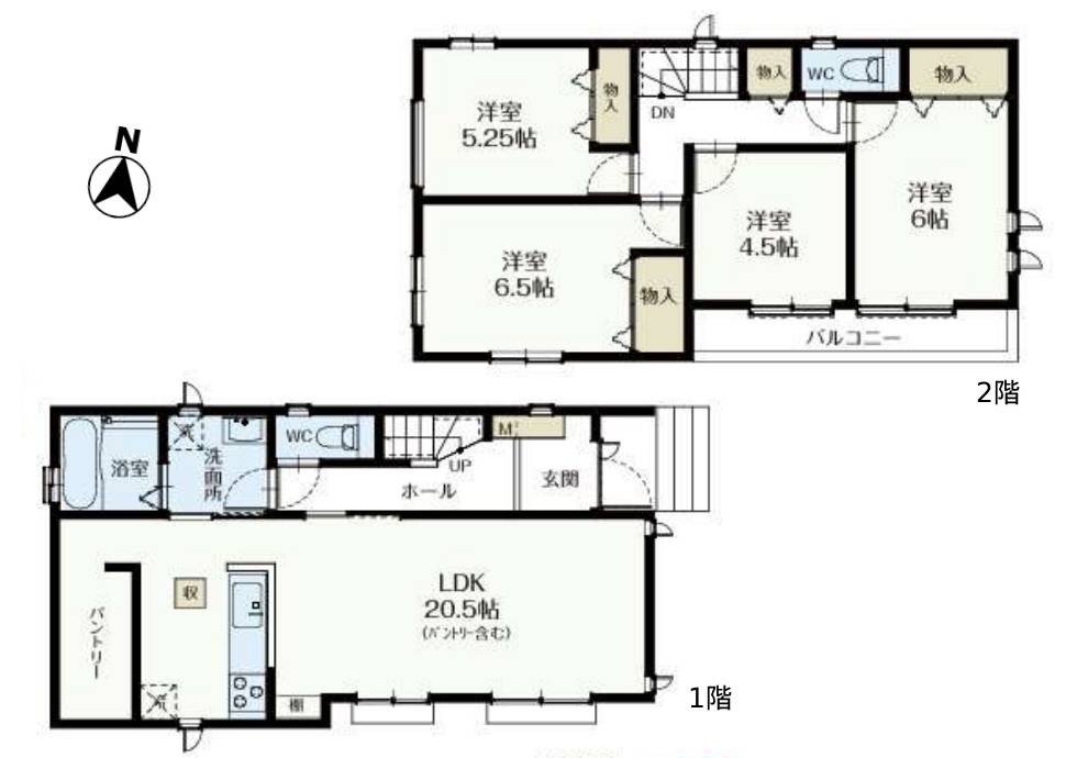 東大和市南街3丁目　全2棟　2号棟　間取り図｜株式会社サンシャインハウス