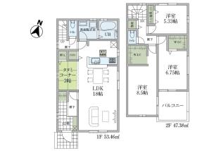 西多摩郡瑞穂町大字石畑字防ヶ谷戸　全5棟　2号棟